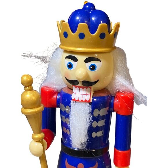 Greenbrier Plastic Christmas Nutcracker Soldier in Blue and Red - Picture 2 of 11